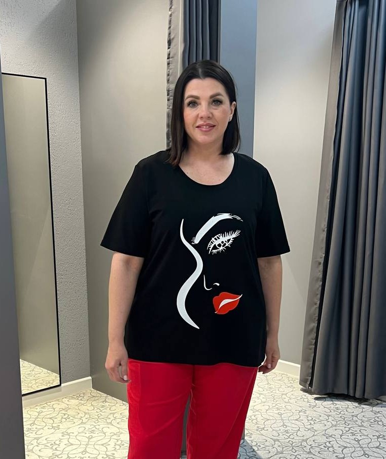 Футболка 0937 черн.