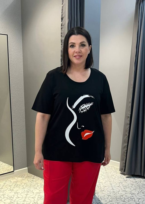 Футболка 0937 черн.