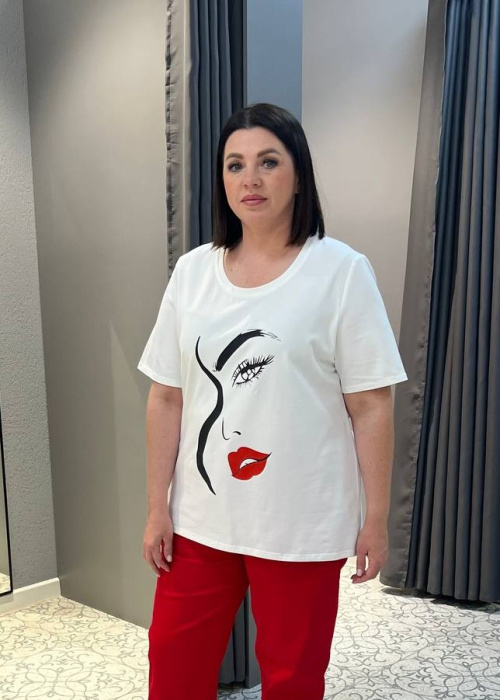 Футболка 0937 бел.