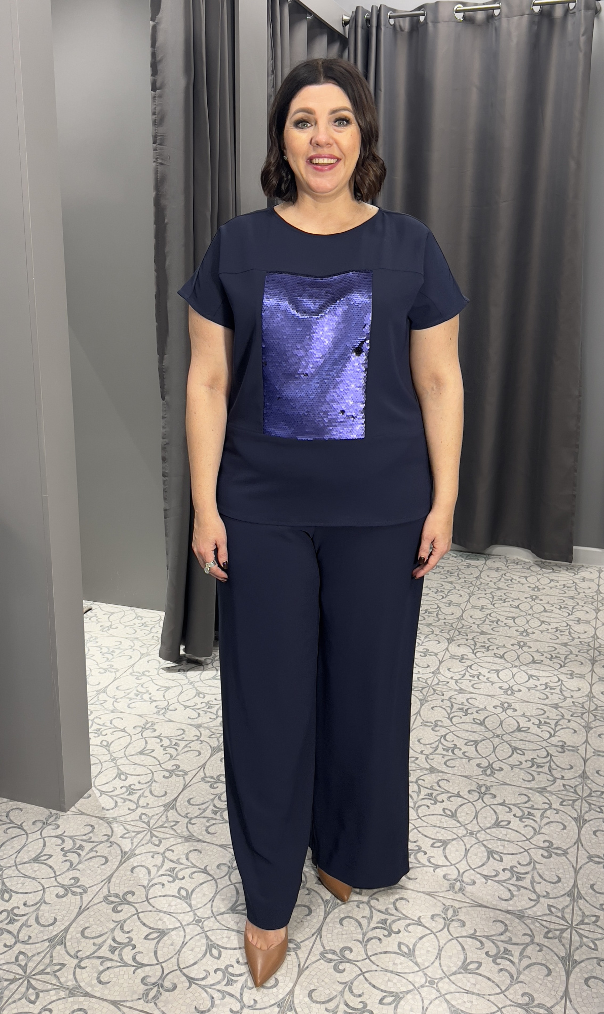 Брюки Мираж 2437 син.