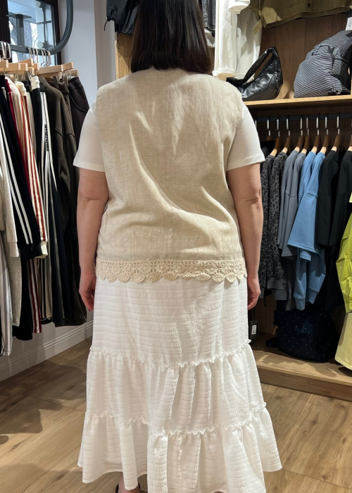 Комплект (жилет и футболка) беж